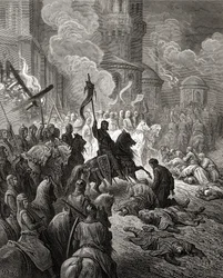 Entry of the Crusaders in Constantinople in 1204, illustration from 